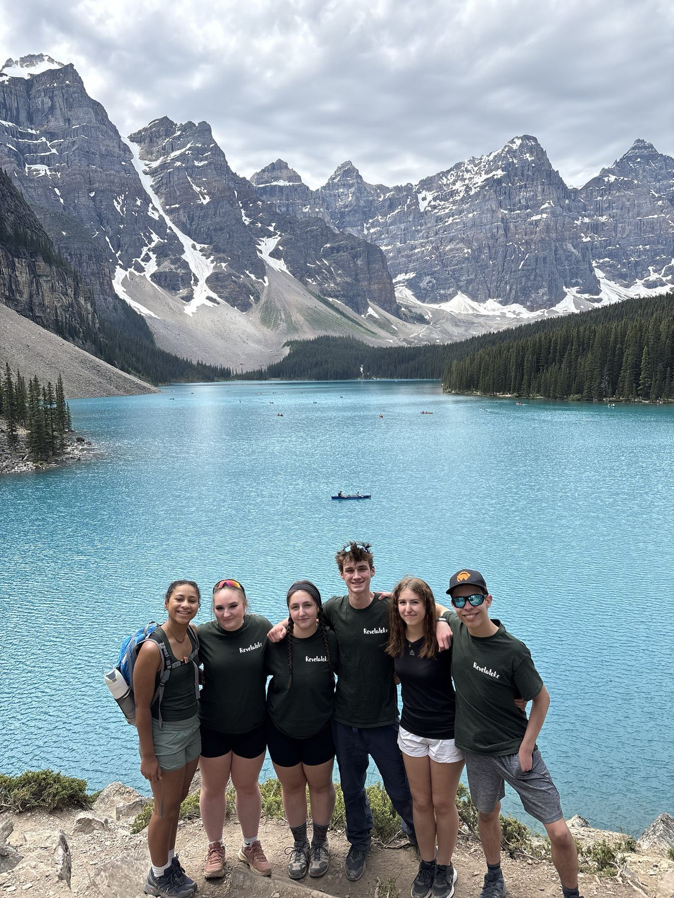 Groupe au lac Moraine